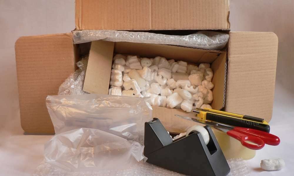 Assemble Packing Materials To Pack Kitchen Appliances For Moving