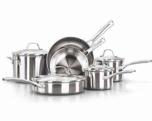 Classic Stainless Steel 10-Piece Cookware Set