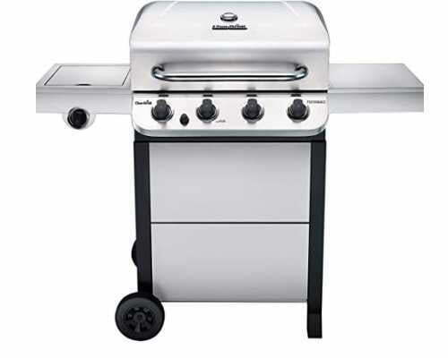 Burner Stainless Steel Cart Style Liquid Propane Gas Grill 