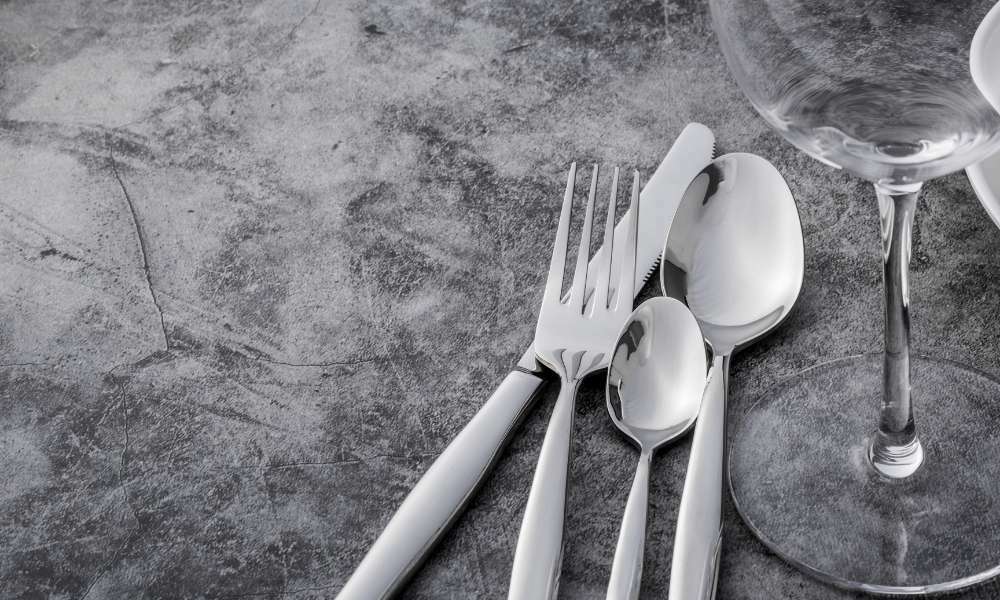 Add The Silverware To Set Up Dinnerware