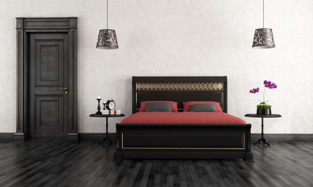 Dark Colored Flooring Go With Cherry Wood Bedroom Furniture