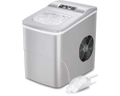 Portable Ice Maker Machine with Ice Scoop and Basket Ice Cube Ready in 6-8 Mins.