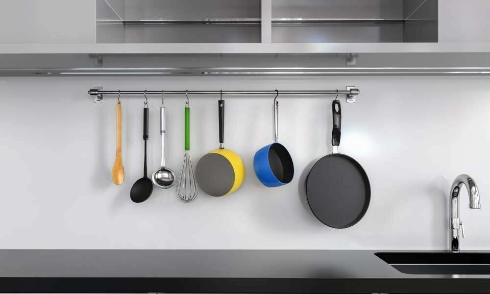 Pot Rack Hooks To Organize Kitchen Utensils