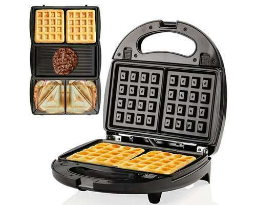 Ovente-Electric-Indoor-Sandwich-Grill-and-Waffle-Maker-Set