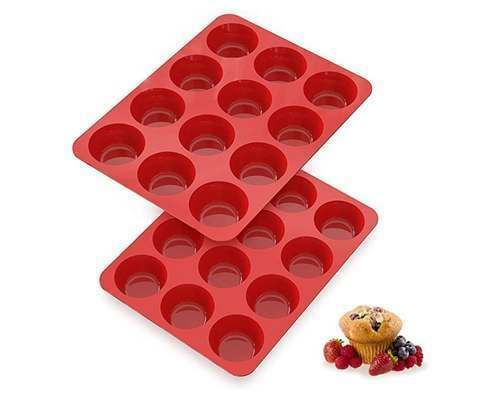Silicone Nonstick 12 Cup Muffin Pans