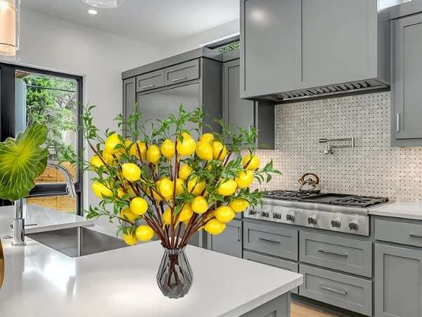 Decor With Faux Lemon Branches