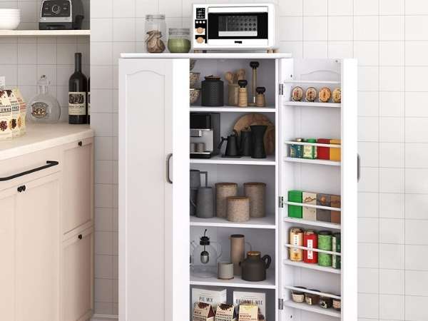 Desk With Two Door Cupboards