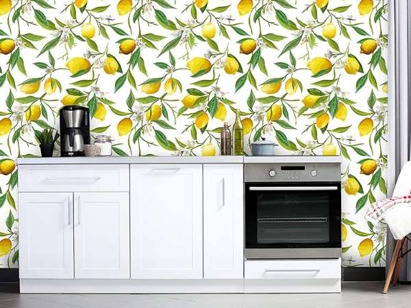 Lemon Kitchen Wallpaper Ideas