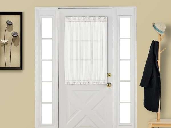 Kitchen Door Curtain Ideas Use A Sheer Door Curtain
