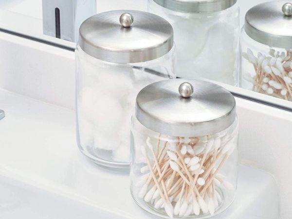 To Decorate Bathroom Counter bathroom countertop Glass Jars