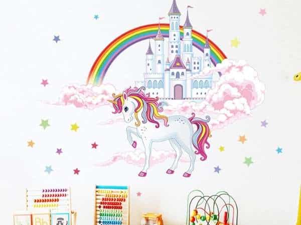 Add Wallpaper in Unicorn Bedroom