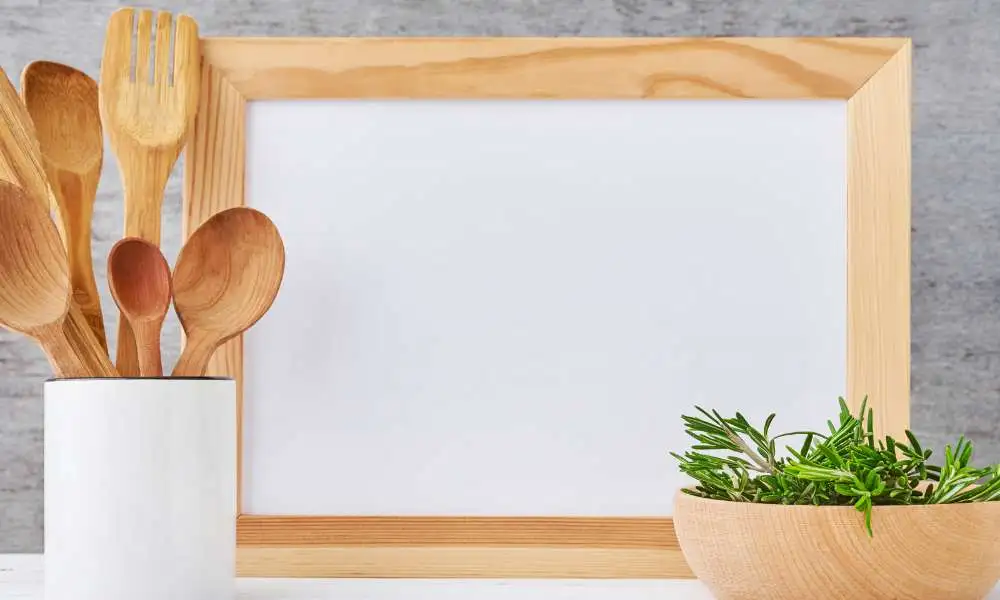 Kitchen Mirror With Wooden Frame